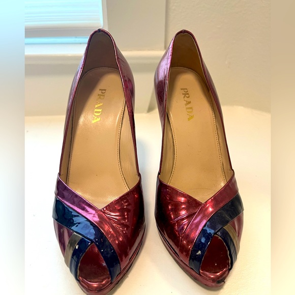 Prada Metallic Pink platform heels - Picture 3 of 6